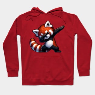 Red Panda Dab Dabbing Bear Hoodie